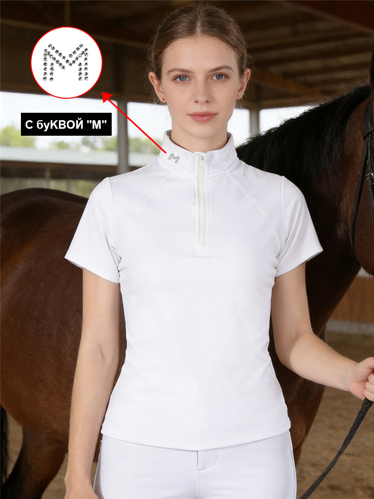 M Logo Horse Riding Short Slee - огляд і ціна Polo Shirt Equestrian